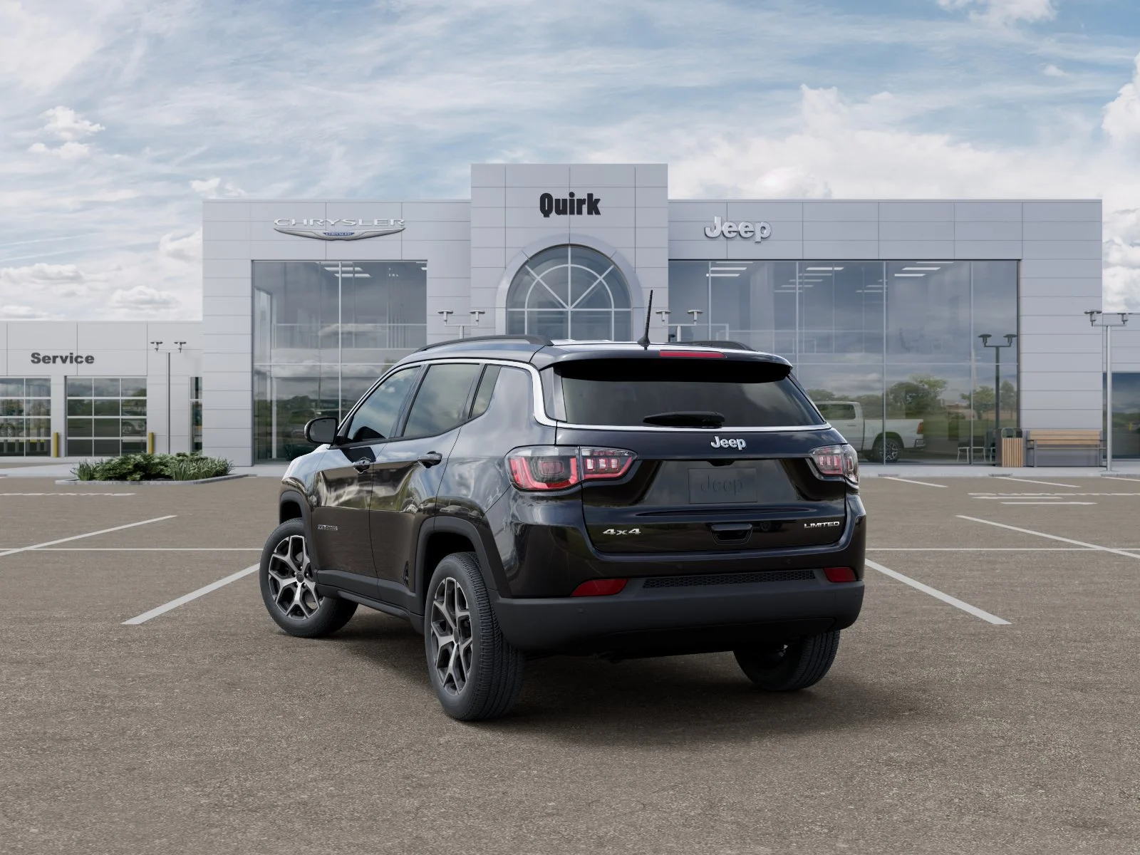 New 2026 Diamond Black Crystal Pearl-Coat Exterior Paint Jeep Limited image 3