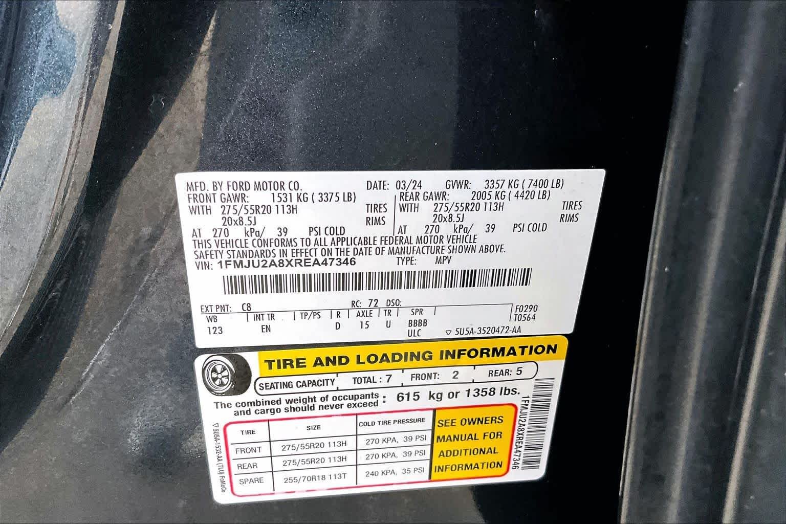 Used 2024 Stone Blue Metallic Ford Limited image 35