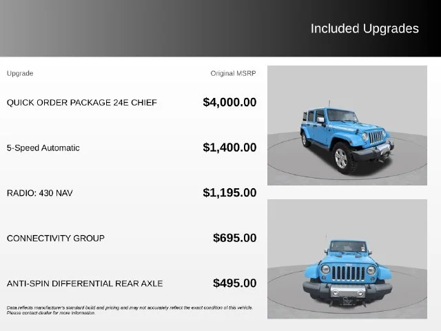 Used 2017 Blue Jeep Unlimited Sahara image 4