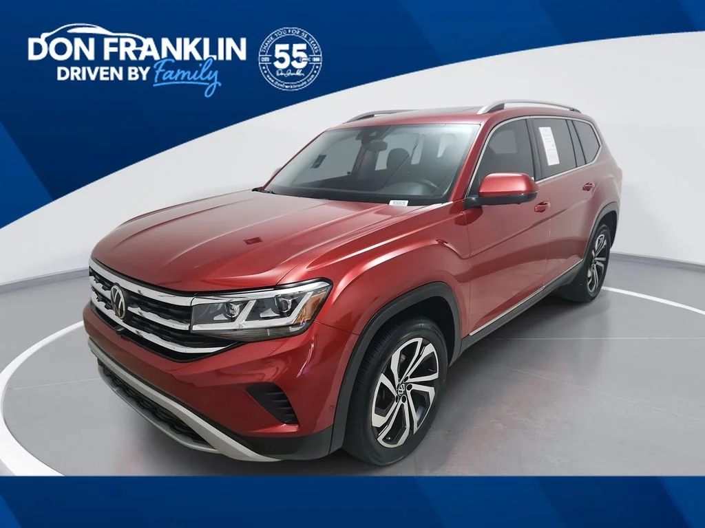 Used 2021 Blue Volkswagen SEL Premium image 1