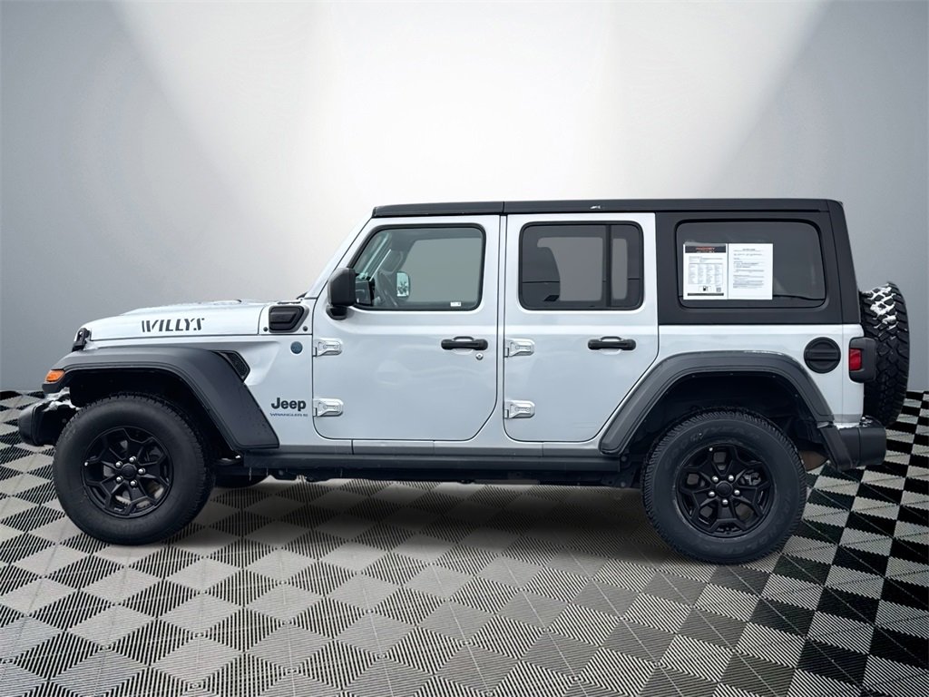 Used 2023 Jeep Wrangler 4xe Willys 4XE with VIN 1C4JJXN62PW630133 for sale in Pinckney, MI