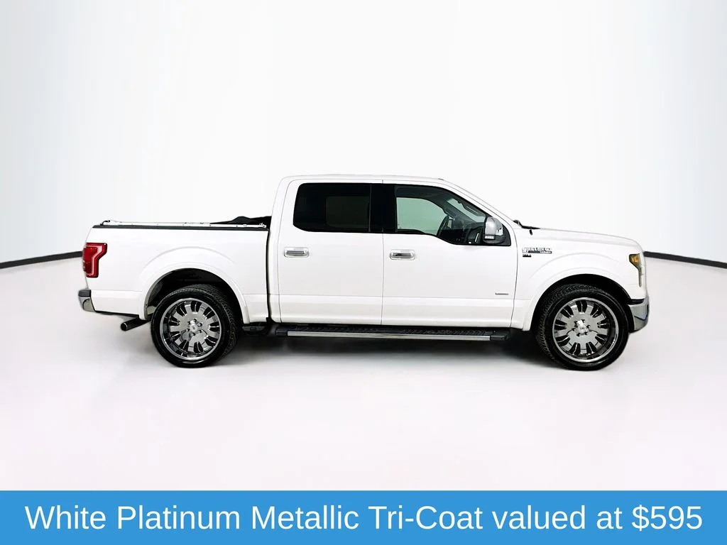 Used 2015 White Platinum Clearcoat Metallic Ford Lariat image 9