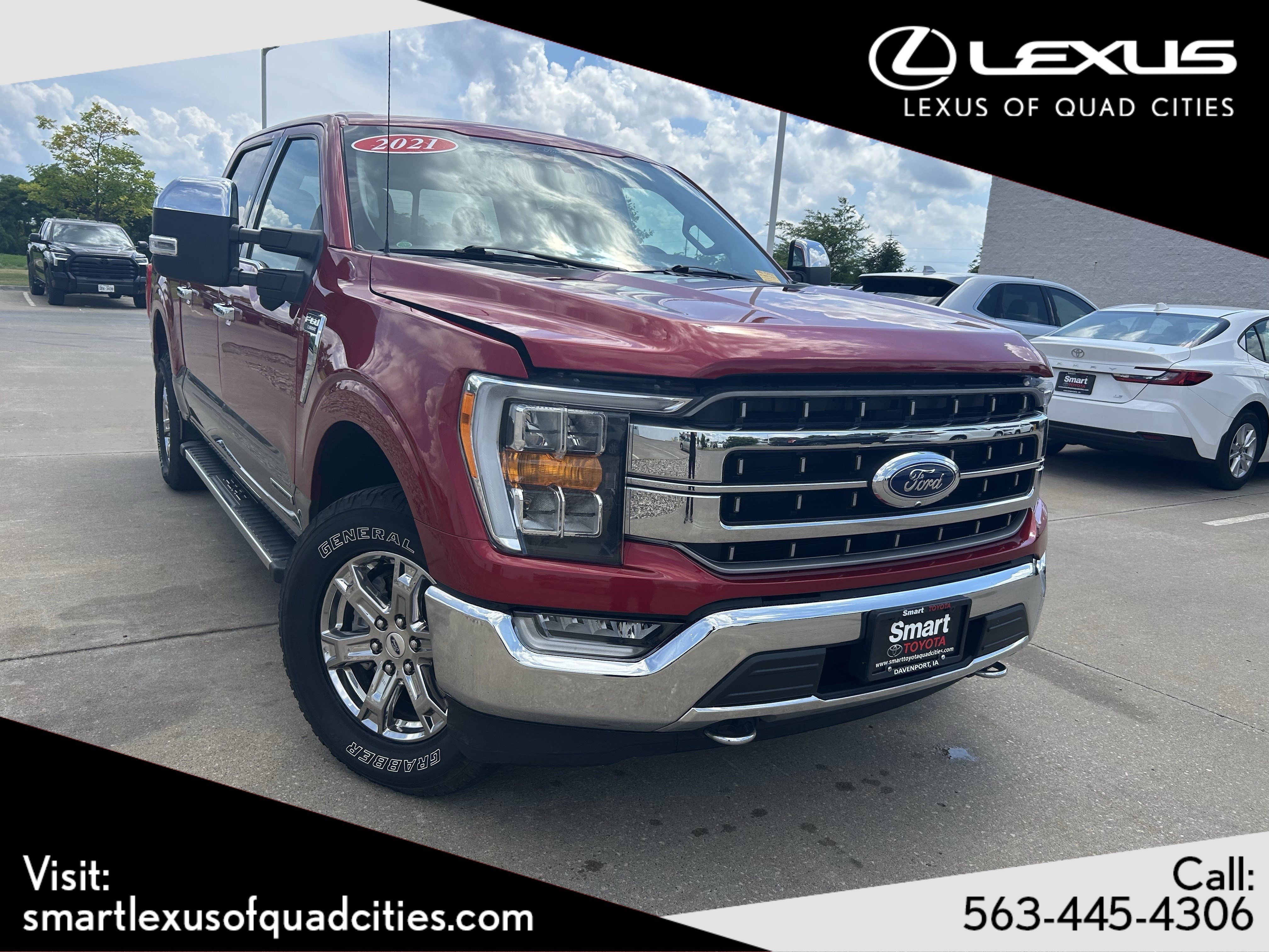 Used 2021 Red Ford LARIAT image 1