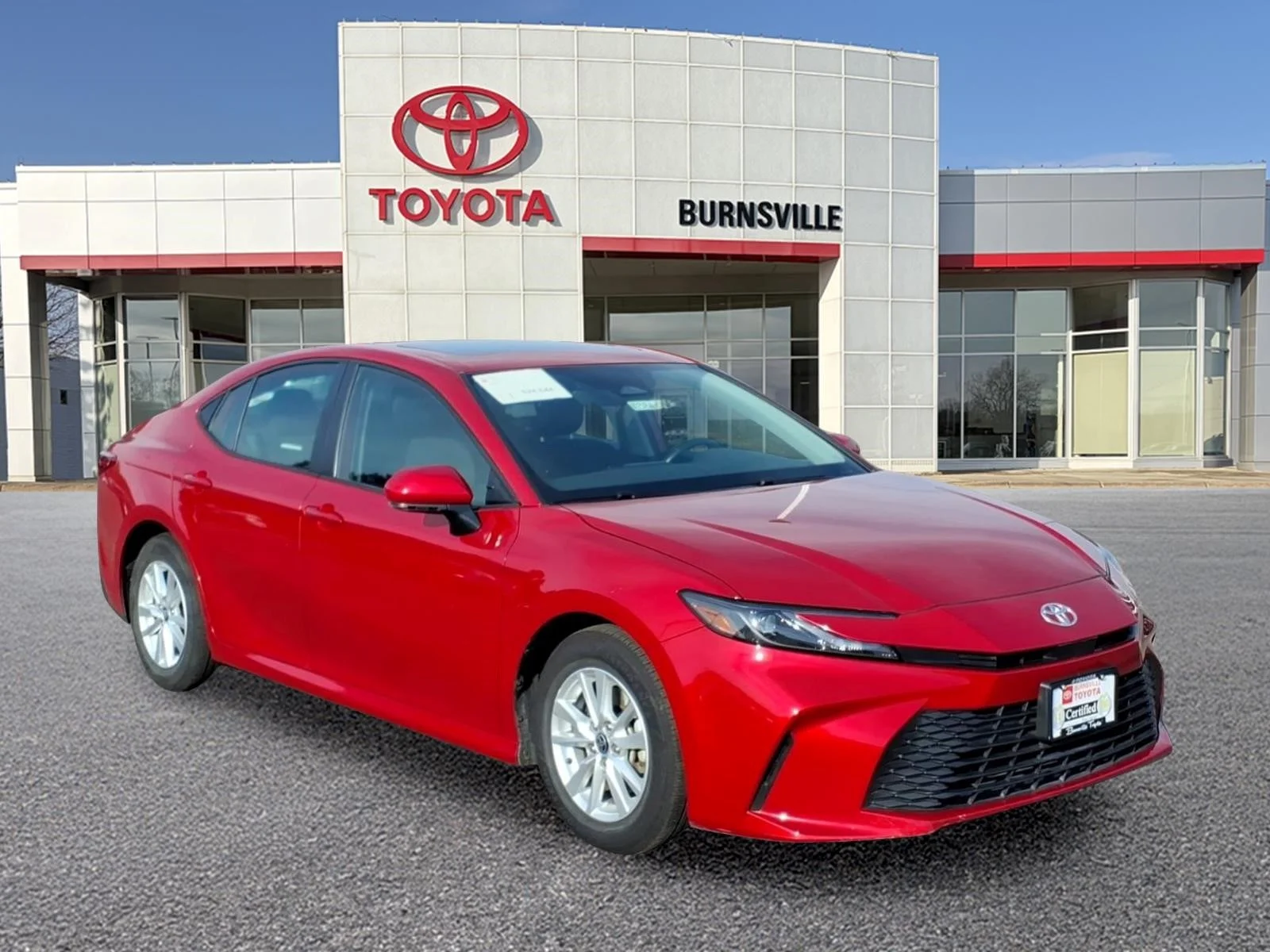 Certified Used 2025 Red Toyota LE image 1
