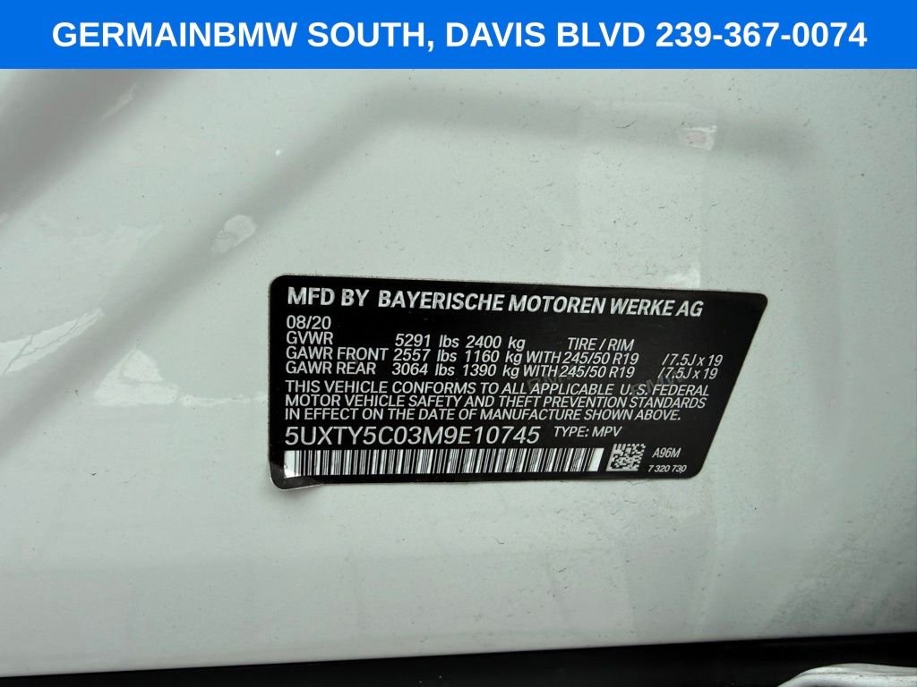 Used 2021 White Metallic BMW xDrive30i image 22