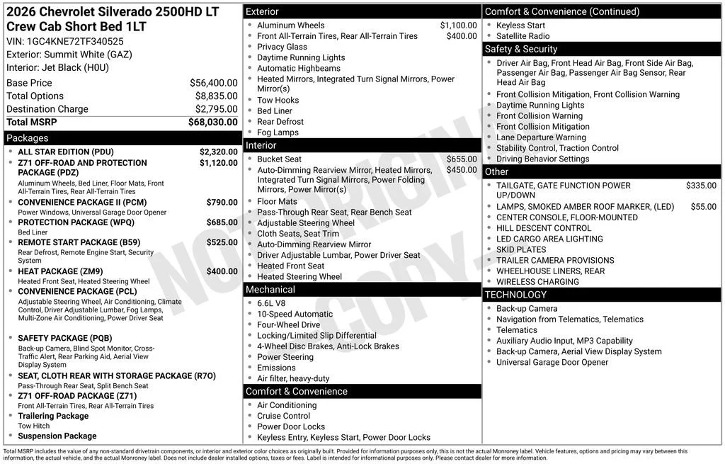 New 2026 Summit White Chevrolet LT image 28