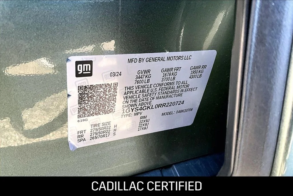 Used 2024 Dark Emerald Metallic Cadillac Sport Platinum image 31