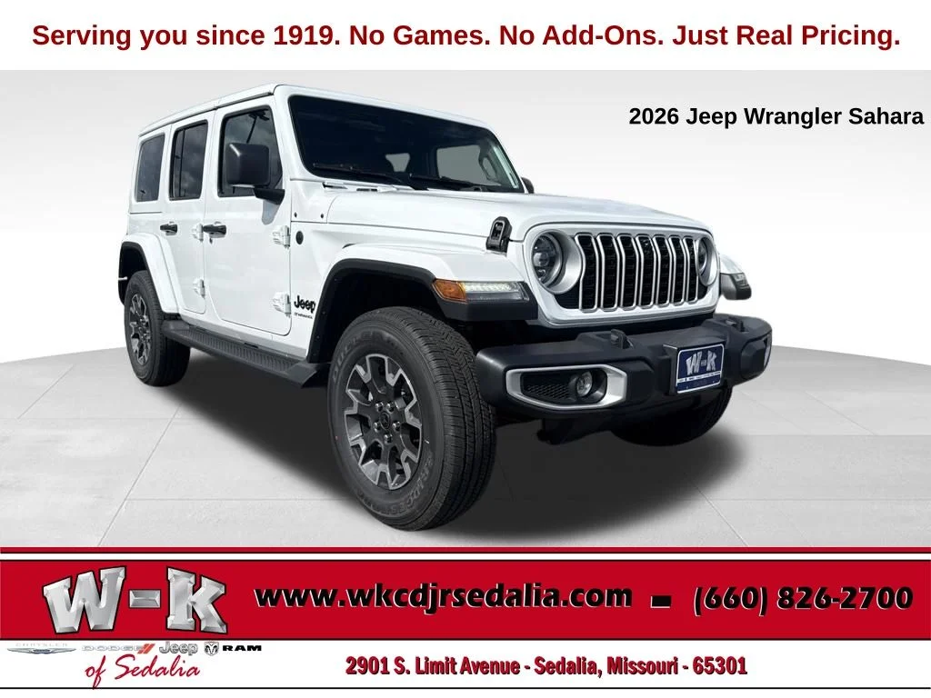 New 2026 White Jeep Sahara image 1