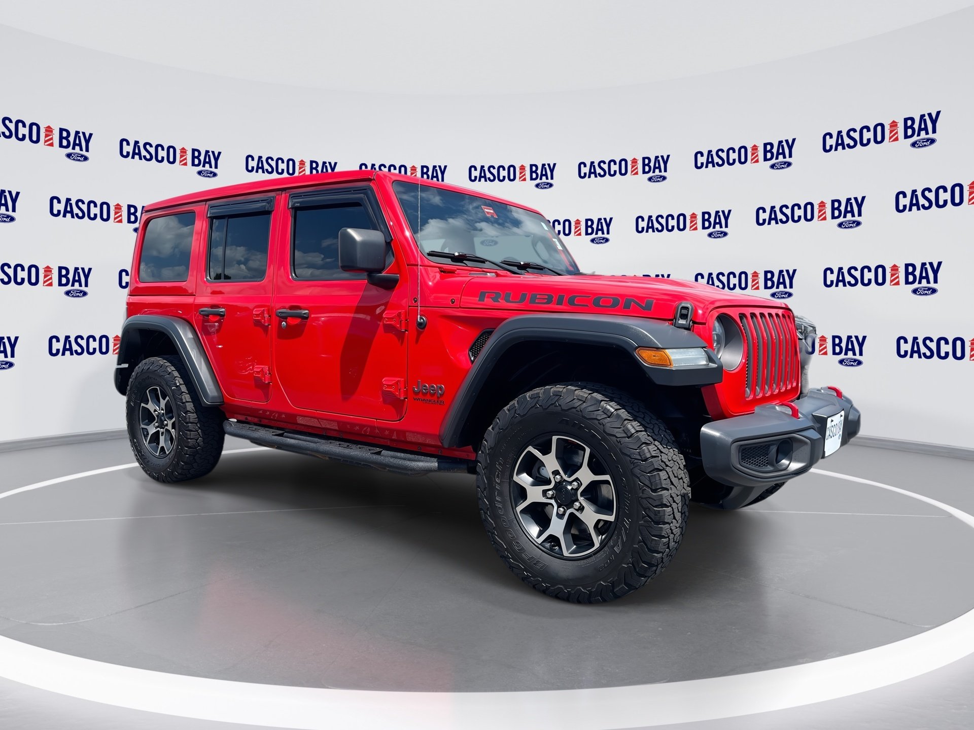 Certified Used 2021 Red Jeep Unlimited Rubicon image 1