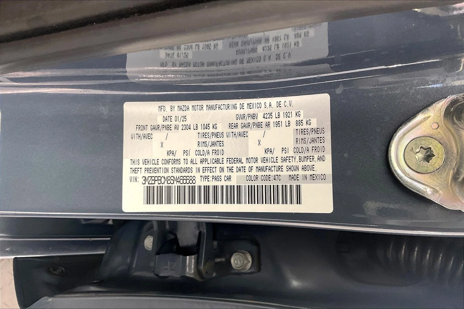 Used 2025 Polymetal Gray Metallic Mazda 2.5 S Carbon Edition image 34