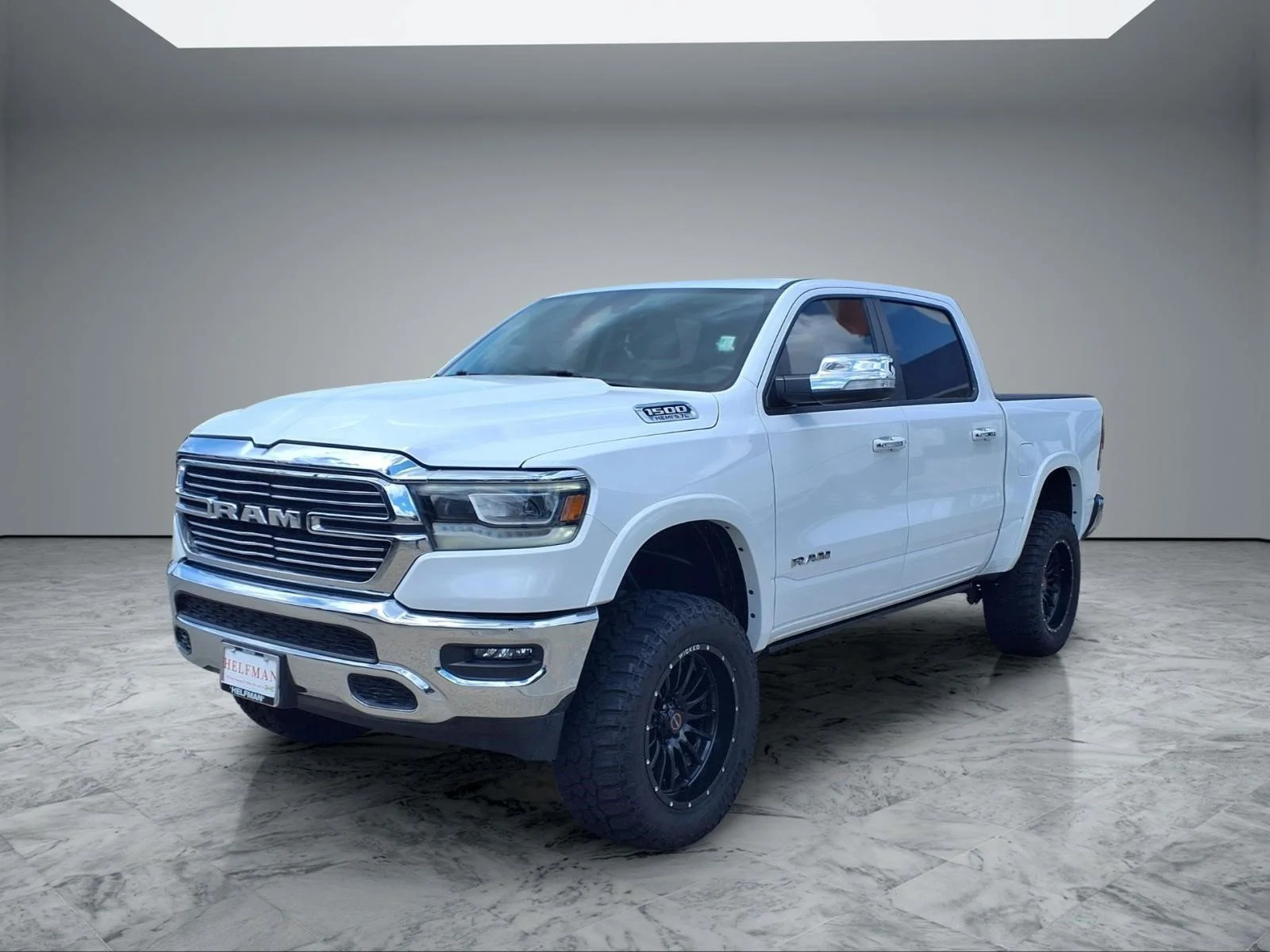 Used 2022 Bright White Clearcoat Ram Laramie image 3