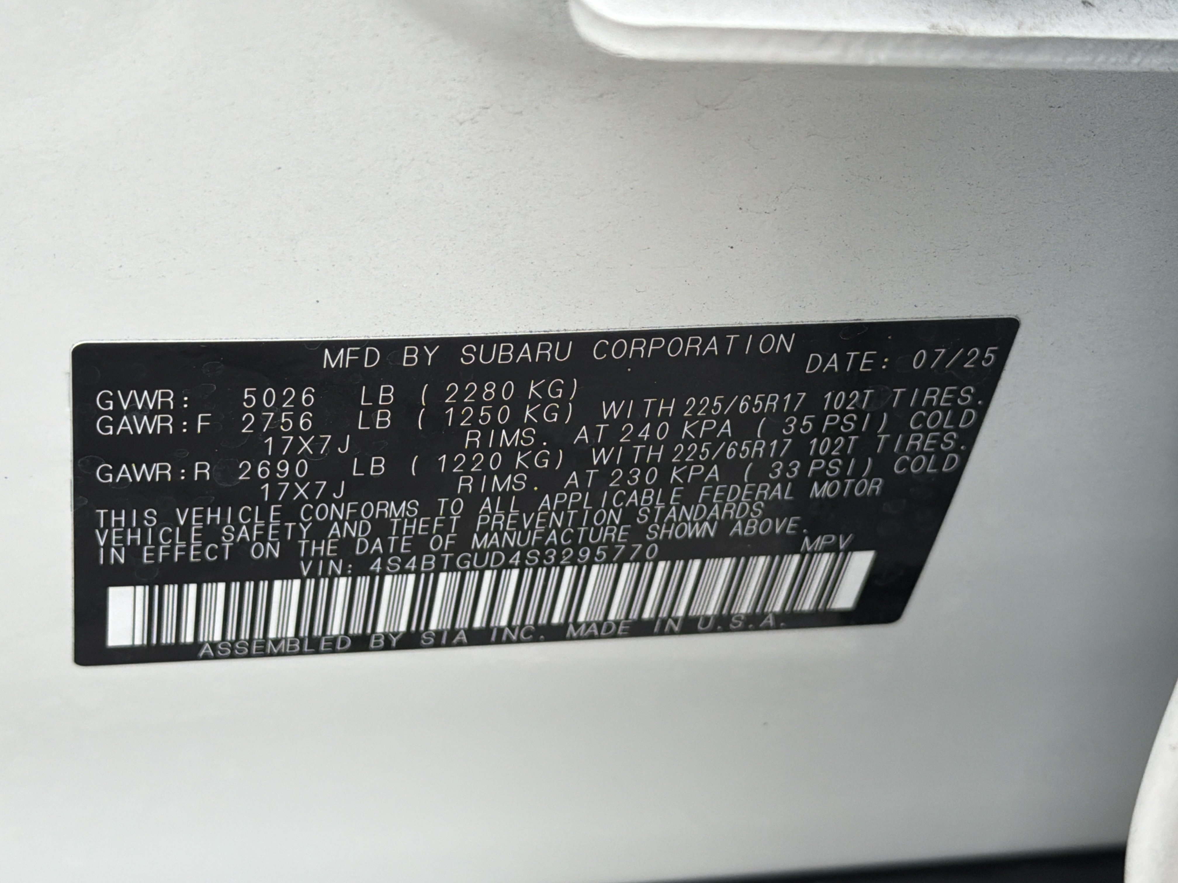 Certified Used 2025 Crystal White Pearl Subaru Wilderness image 36