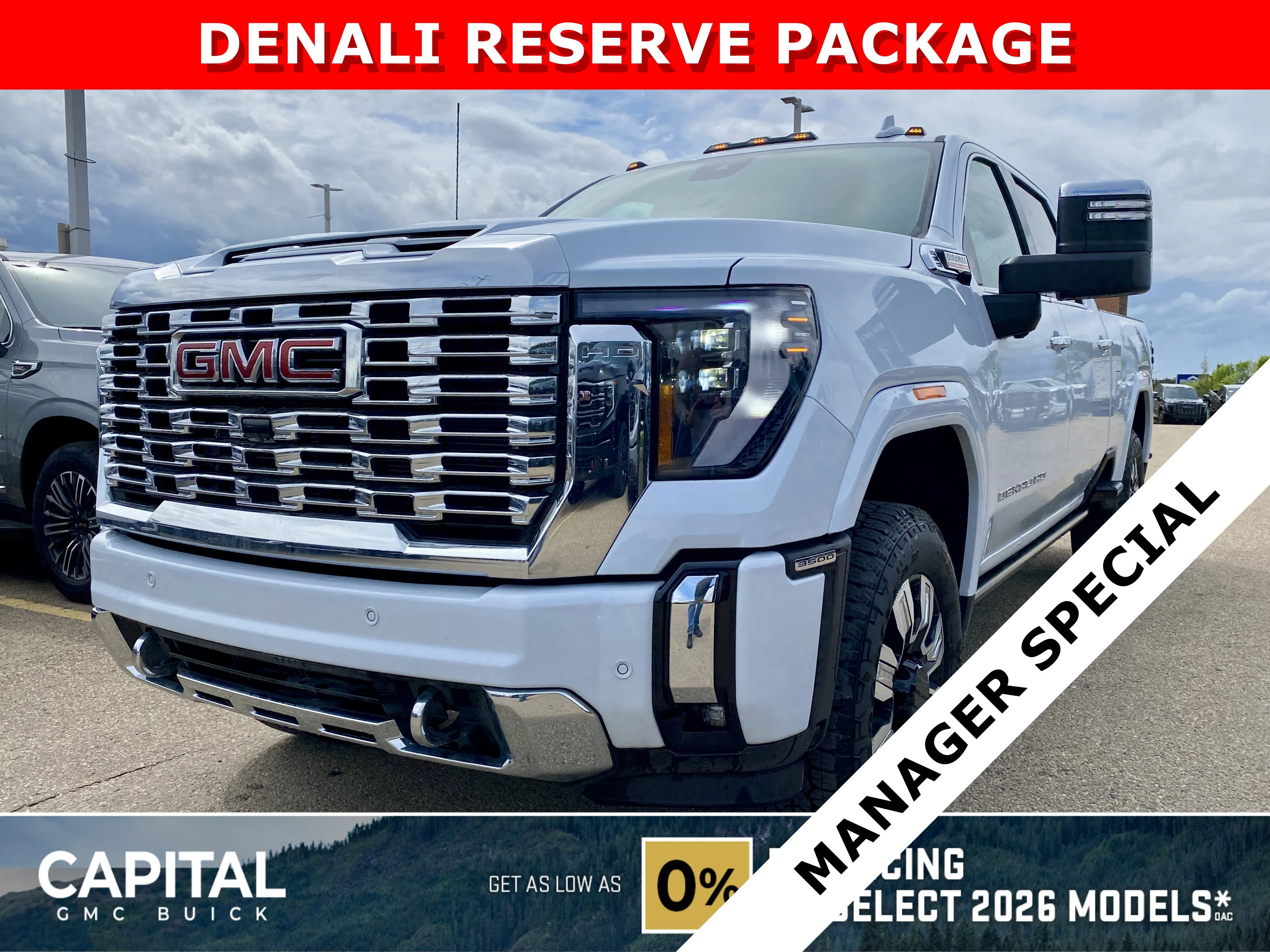 New 2026 GLACIER WHITE TRICOAT GMC Denali image 1