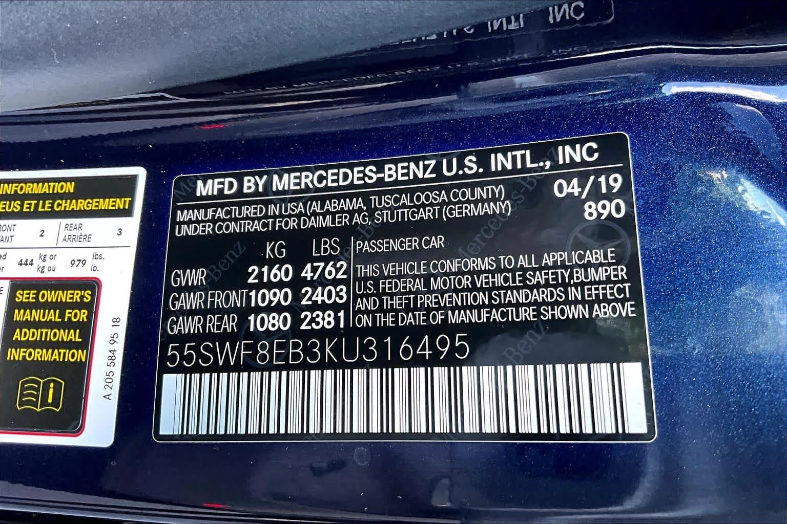 Used 2019 Lunar Blue Metallic Mercedes-Benz C 300 image 34