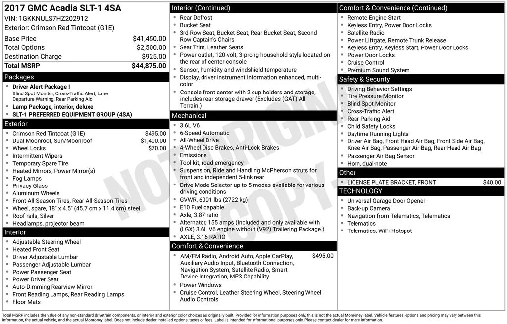 Used 2017 Red GMC SLT-1 image 5
