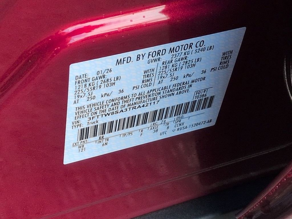 New 2026 Ruby Red Metallic Tinted Clearcoat Ford Lariat® image 68
