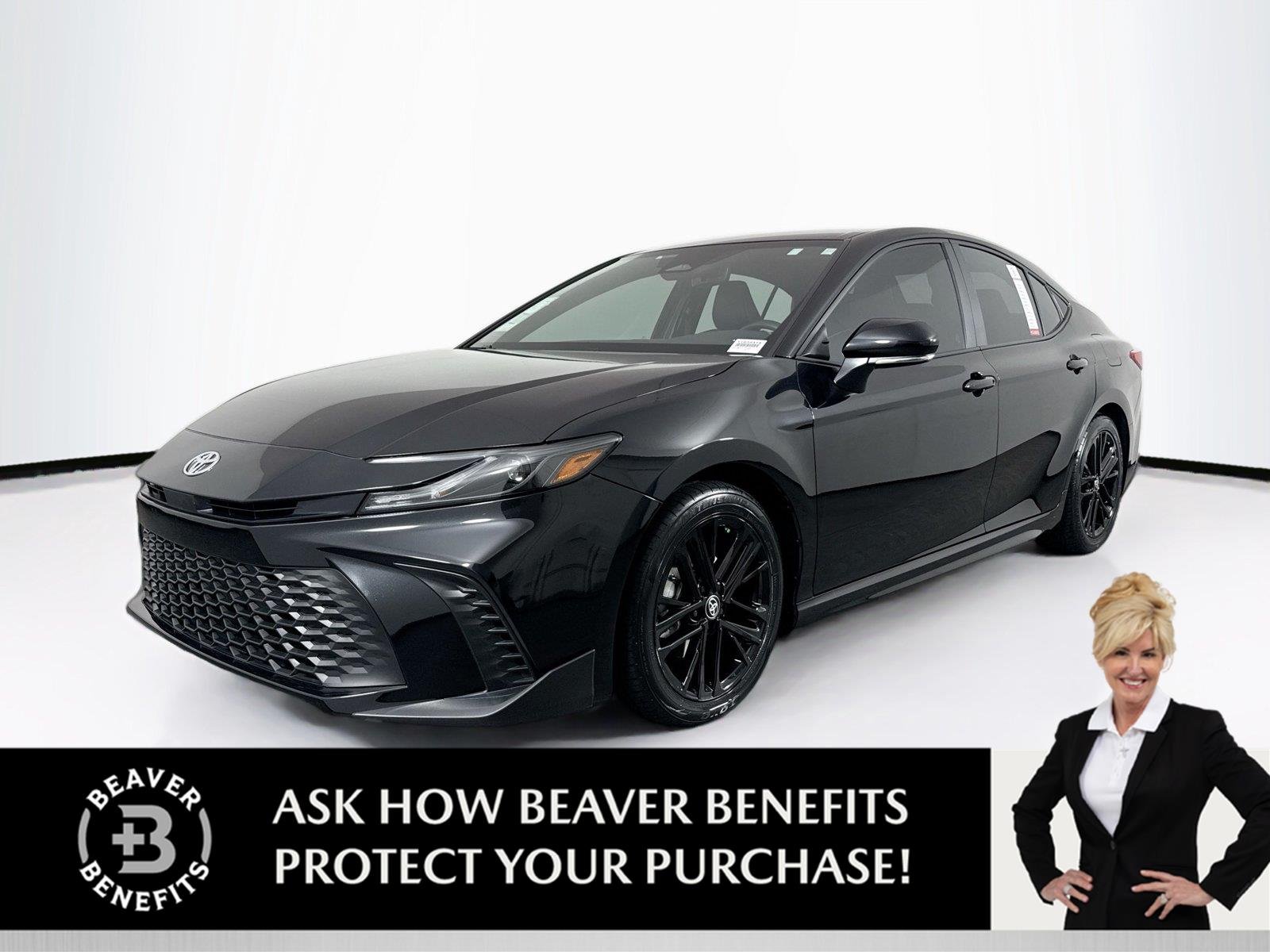 Certified Used 2025 Midnight Black Metallic Toyota SE image 1