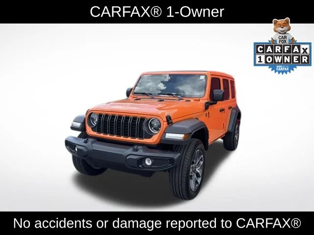 Used 2025 Orange Jeep Sport S 4xe image 2