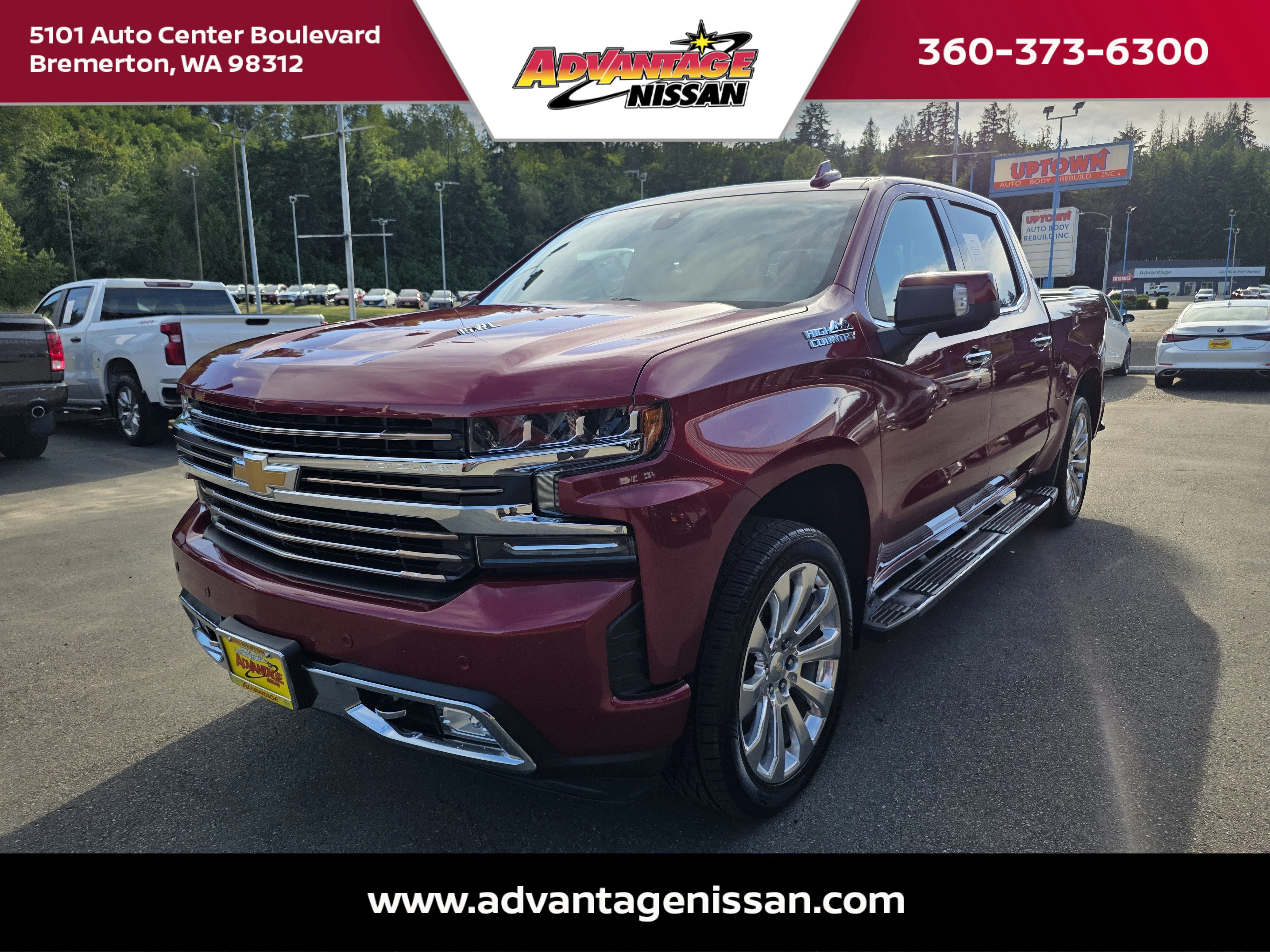 Used 2020 Cajun Red Tintcoat Chevrolet High Country image 1