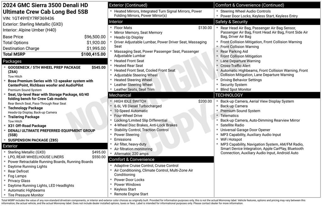 Used 2024 Sterling Metallic GMC Denali Ultimate DRW image 11