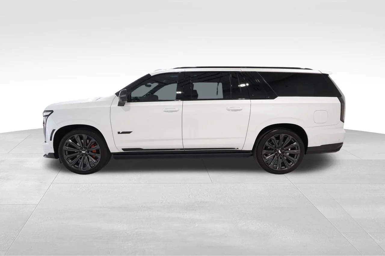 Used 2025 Crystal White Tricoat Cadillac Escalade-V ESV image 1