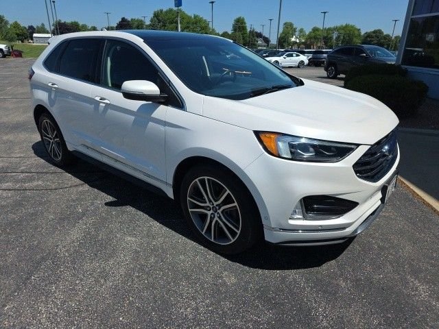 Used 2019 White Platinum Clearcoat Metallic Ford Titanium image 1