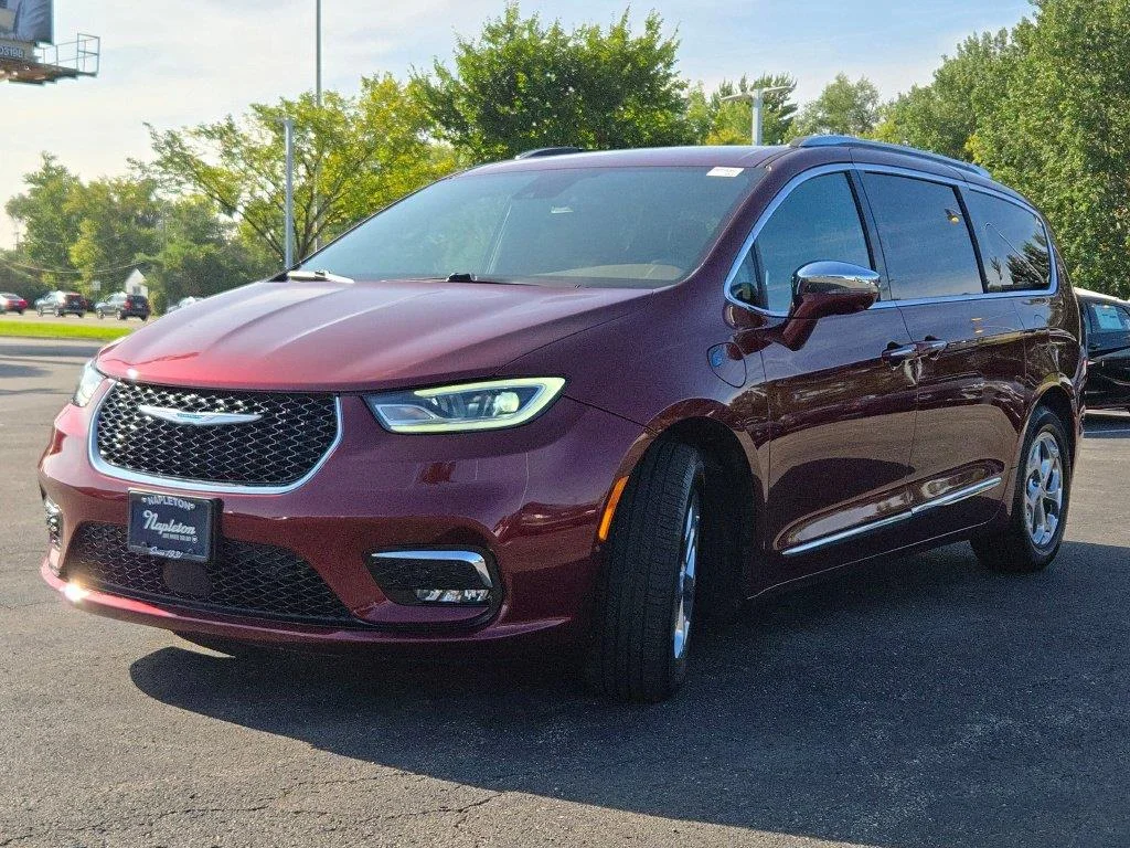 Used 2021 Velvet Red Pearlcoat Chrysler Hybrid Limited image 3