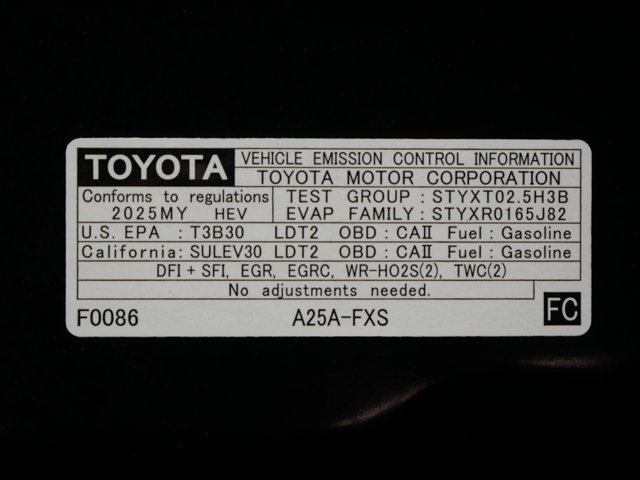Certified Used 2025 Midnight Black Metallic Toyota Hybrid LE image 31
