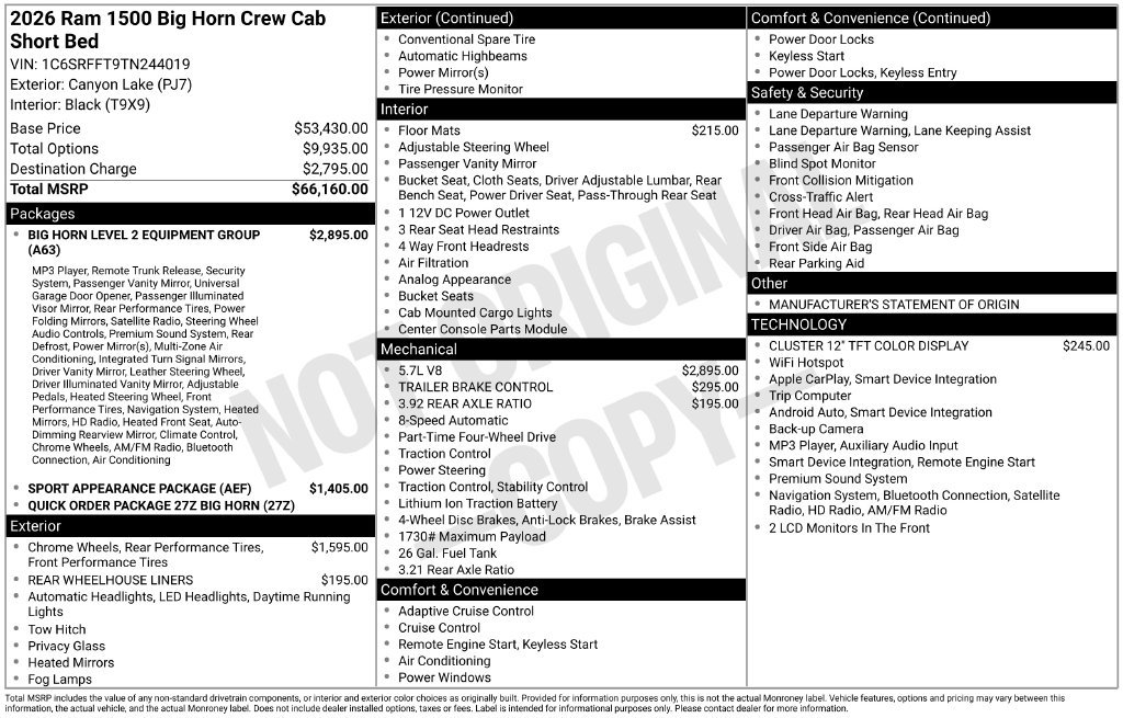 2026 RAM 1500 Big Horn/Lone Star - Photo 6