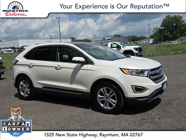 Used 2015 White Platinum Clearcoat Metallic Ford SEL image 1