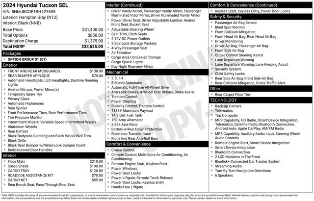 Used 2024 Gray Hyundai SEL image 2