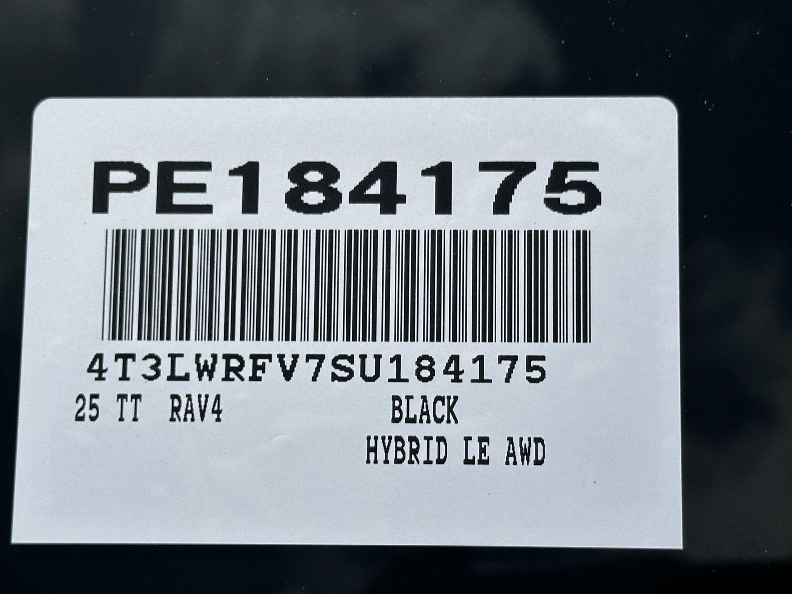 Used 2025 Midnight Black Metallic Toyota Hybrid LE image 15