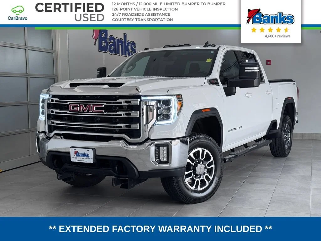 Certified Used 2022 Summit White GMC SLE image 1