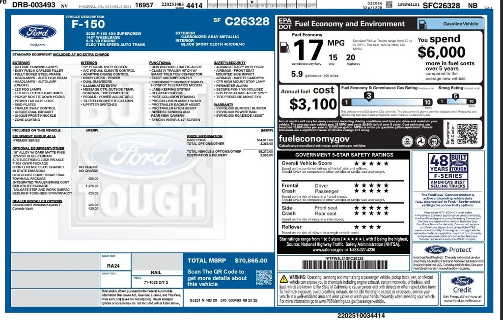 Certified Used 2025 Gray Ford Tremor image 2