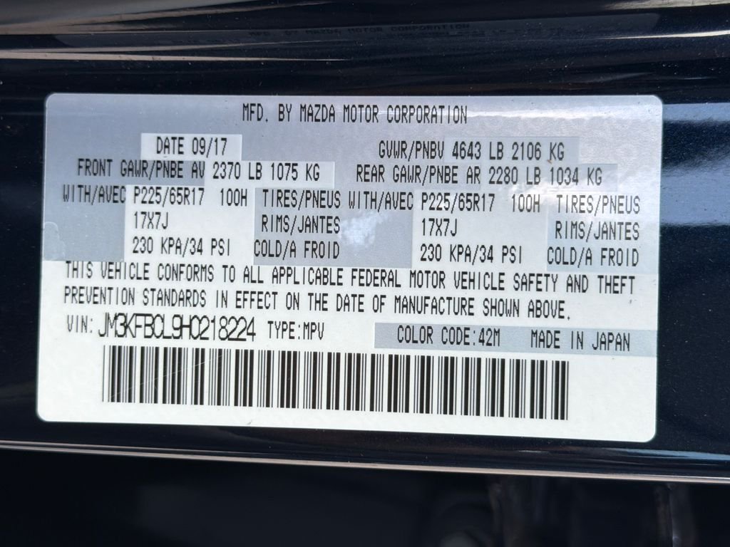 Used 2017 Deep Crystal Blue Mica Mazda Touring image 40
