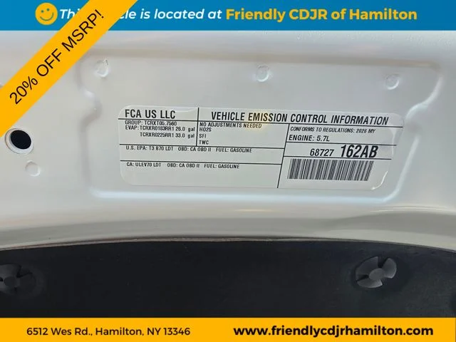 New 2026 Bright White Clear-Coat Exterior Paint RAM Laramie image 27