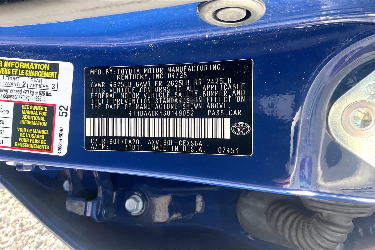Used 2025 Reservoir Blue Toyota SE image 34
