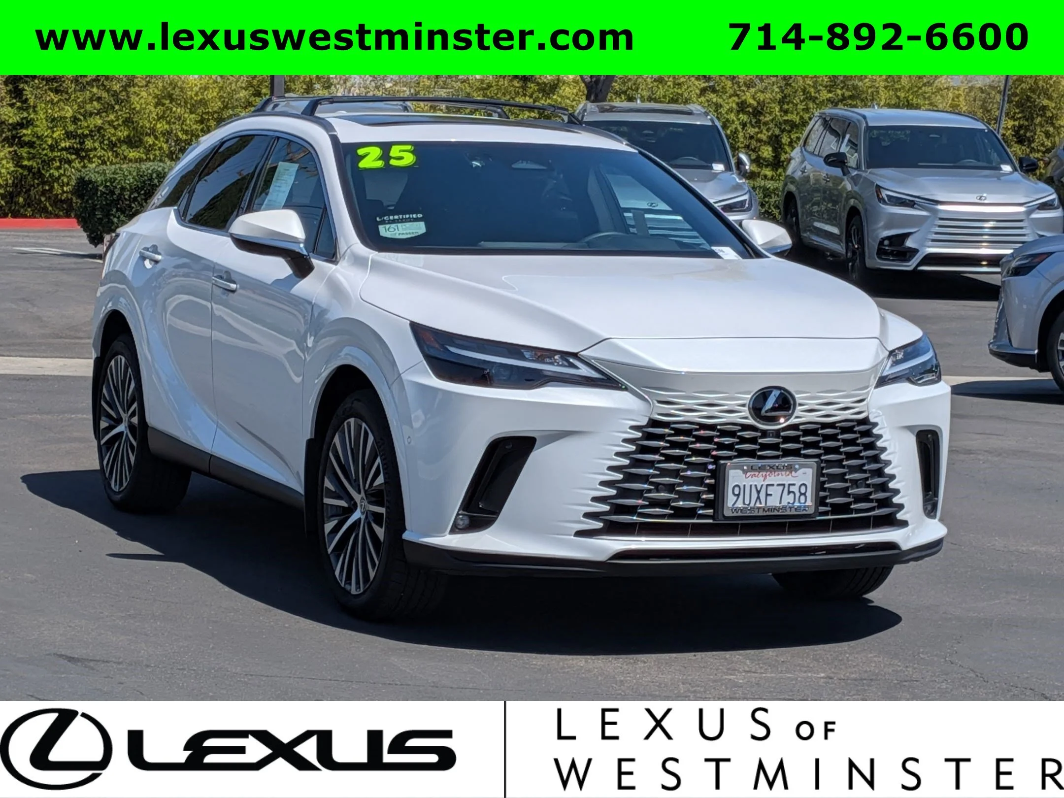 Certified Used 2025 White Lexus RX 350h Premium Plus image 3