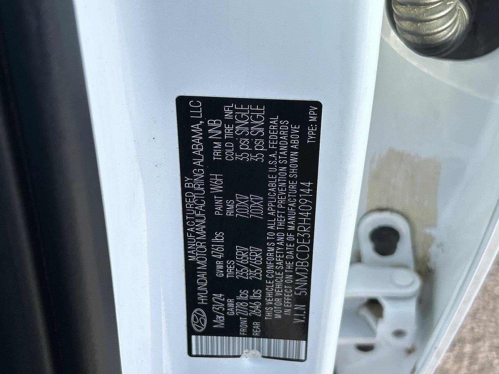 Used 2024 White Pearl Hyundai SEL image 35