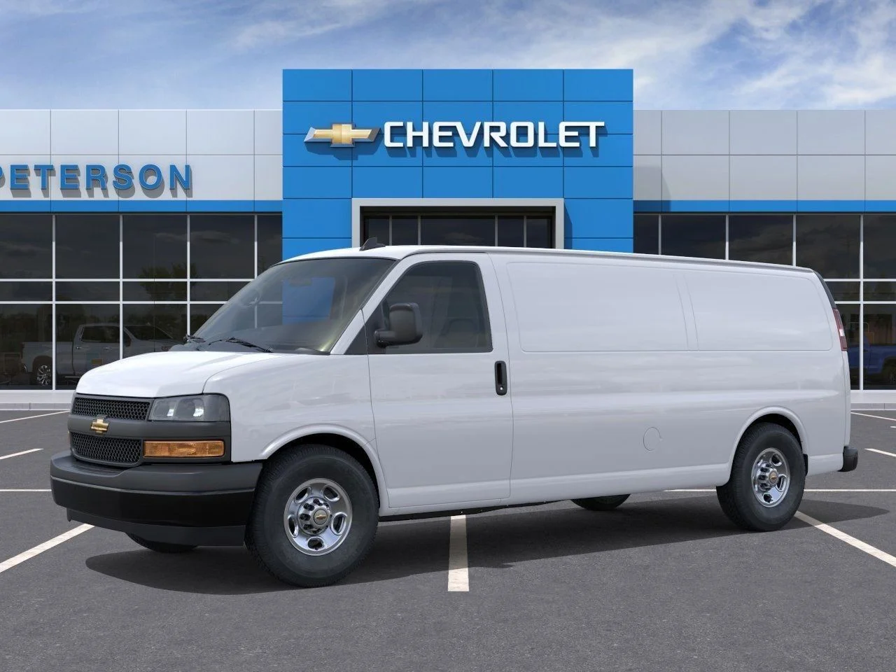 New 2025 White Chevrolet Work Van image 3