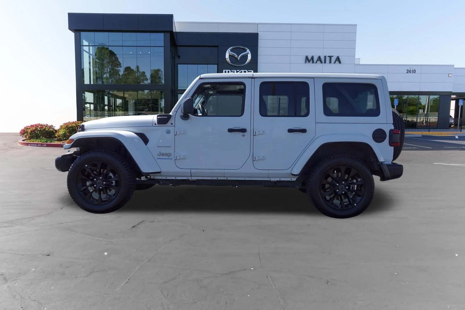 Used 2024 Bright White Clearcoat Jeep Sahara 4xe image 6