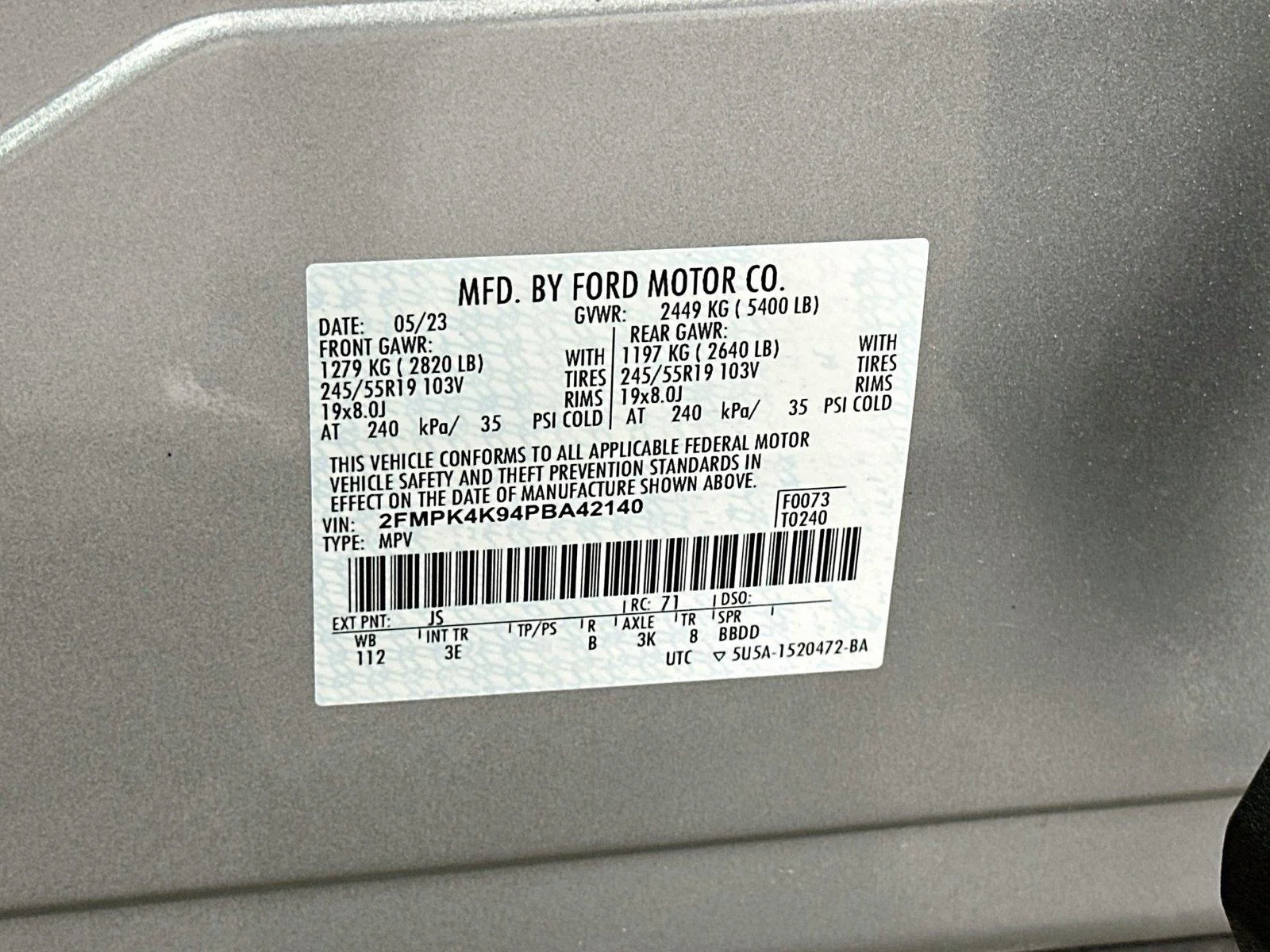 Used 2023 Iconic Silver Metallic Ford Titanium image 23