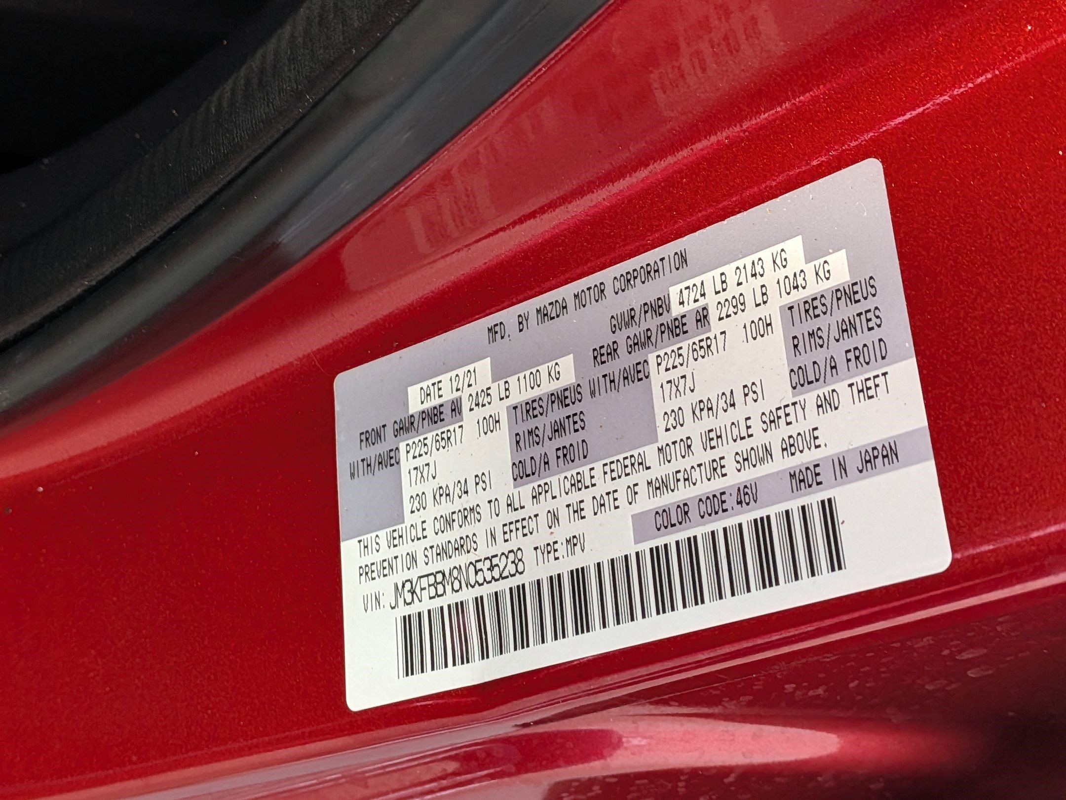 Used 2022 Soul Red Crystal Metallic Mazda 2.5 S Select Package image 34