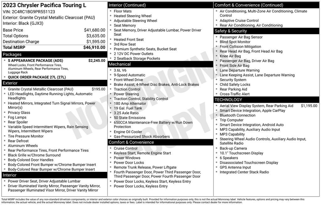 Used 2023 Gray Chrysler Touring L image 4