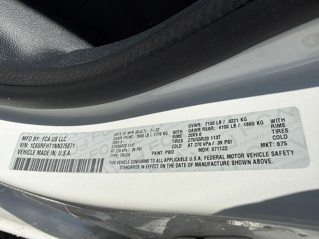 Used 2022 White Ram Limited image 19