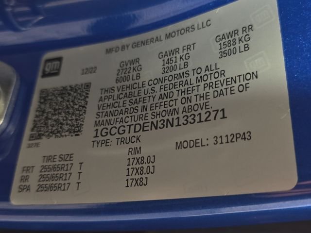 Certified Used 2022 Bright Blue Metallic Chevrolet Z71 image 10