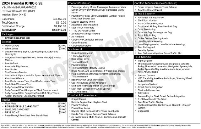 Used 2024 Red Hyundai SE image 25