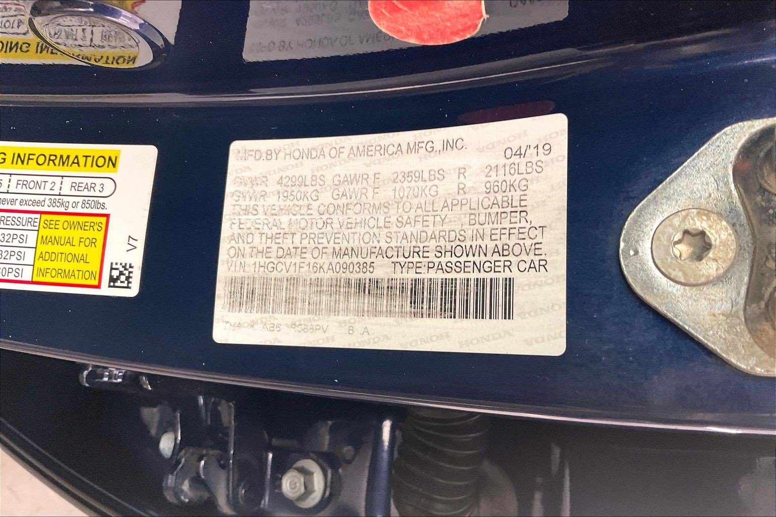 Used 2019 Blue Honda LX image 35