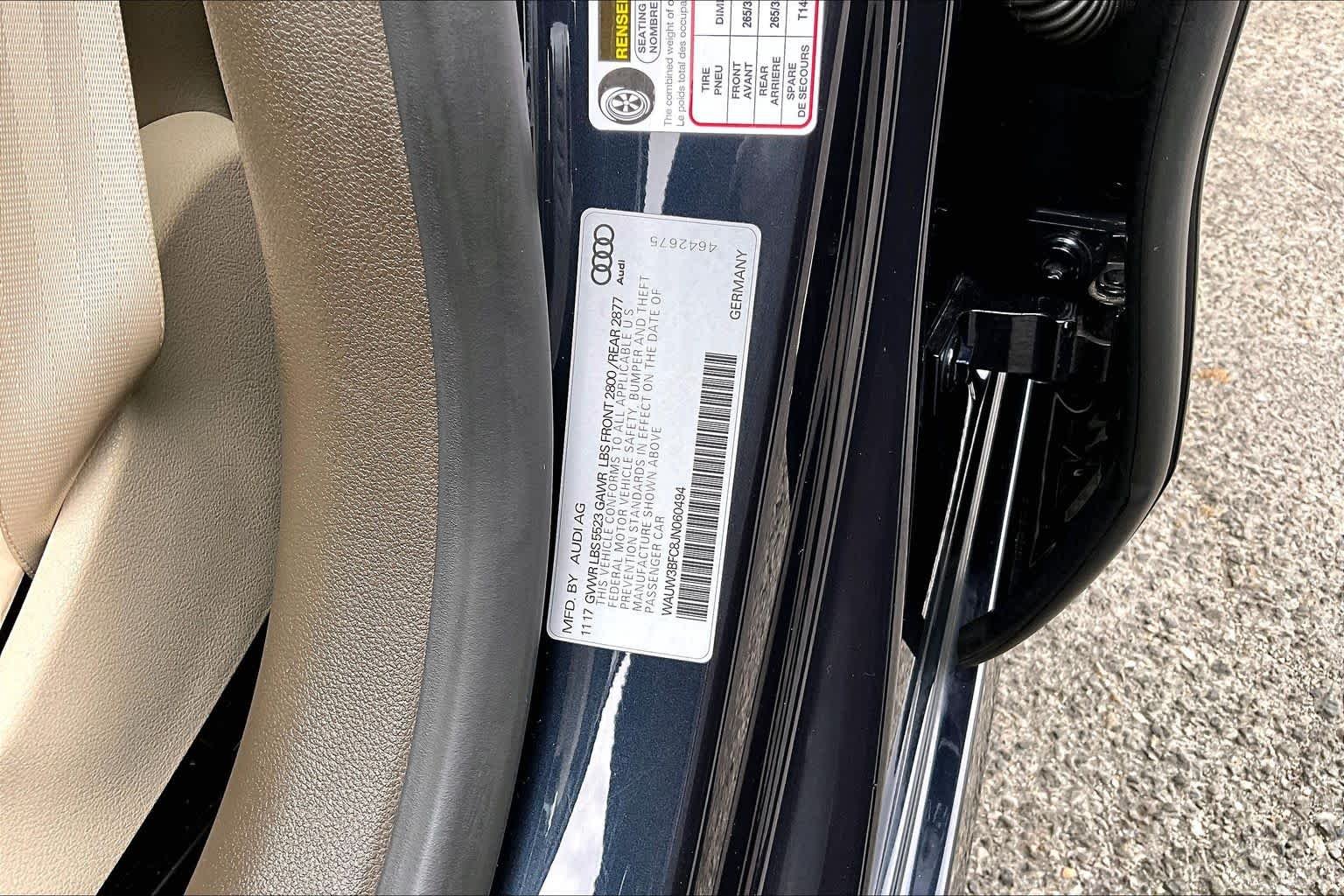Used 2018 Moonlight Blue Metallic Audi Premium Plus image 35