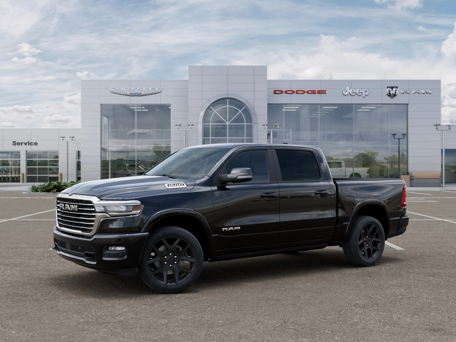 New 2026 Diamond Black Crystal Pearl-Coat Exterior Paint RAM Laramie image 28